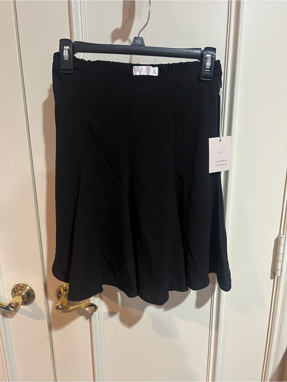 LC Lauren Conrad Black A-Line Skirt with Soft Flare
